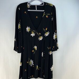 NWT Free People Floral Wrap Mini Dress